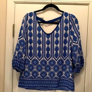 Myan Aztec print blouse size small